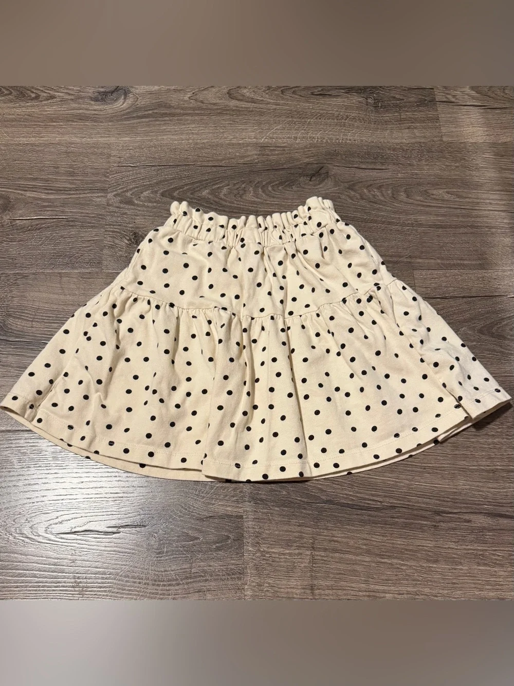 Girls 6/7 Outfits Black Strappy Tank Top & Zara Polka Dot Skirt